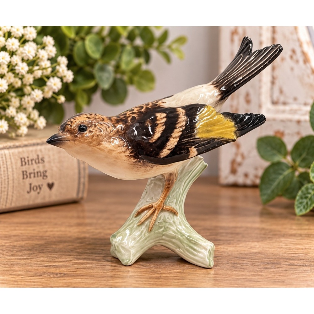 Goebel Brambling Pinson Bird Porcelain Figurine Marked Vintage